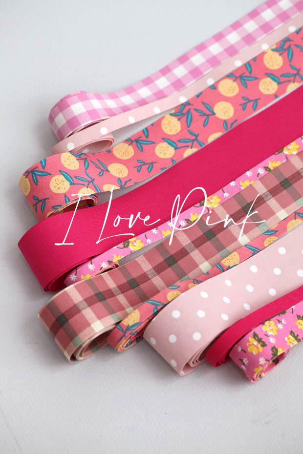 I Love Pink (10種類, 混合 1cm/2.5cm/4cm）